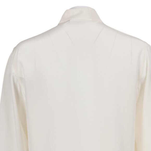 NWT DIANE VON FURSTENBERG Vintage Top XS Ivory Silk Long Sleeve Button Up Blouse - Picture 6 of 13